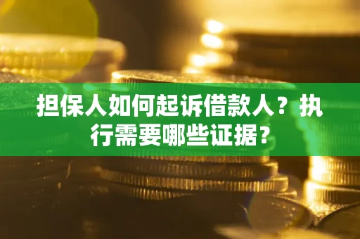济南担保人如何起诉借款人？执行需要哪些证据？