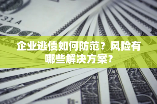 济南企业逃债如何防范？风险有哪些解决方案？