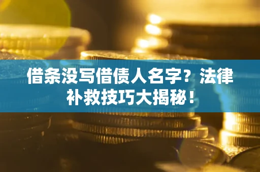 济南借条没写借债人名字?法律补救技巧大揭秘! 济南借条没写借债人名字?法律补救技巧大揭秘!