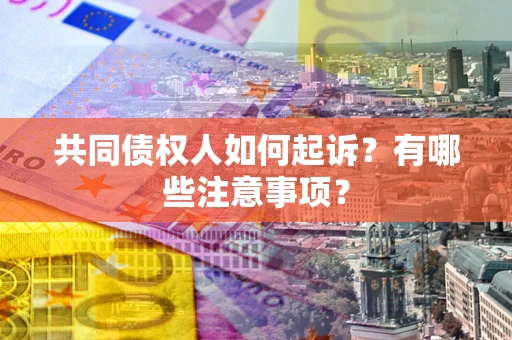 济南共同债权人如何起诉？有哪些注意事项？